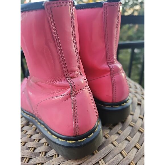 Dr Martens Combat Boots Bubblegum Pink Patent Leather 1460 Women’s 6 US 37 EU - Picture 4 of 11